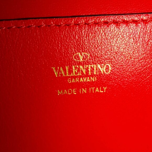 VALENTINO GARAVANI Alcove Rockstud Leather Box Top Handle Bag Pink - Picture 12 of 14